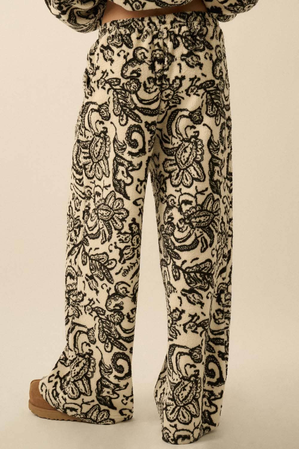 Paisley-Print Fleece Pants