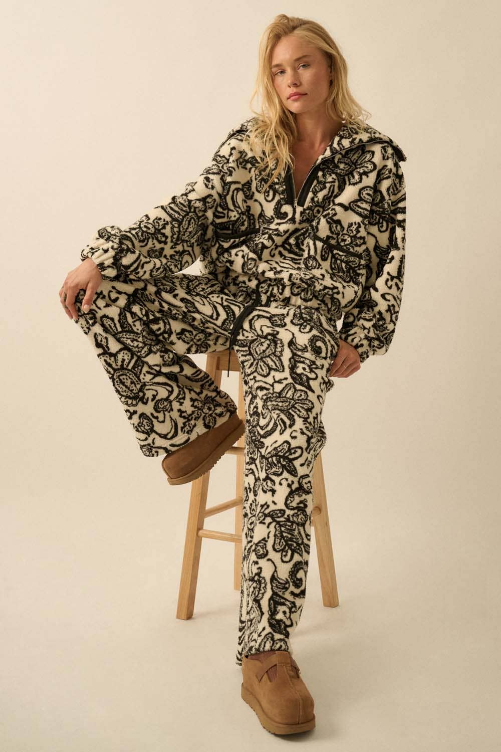 Paisley Half-Zip Jacket