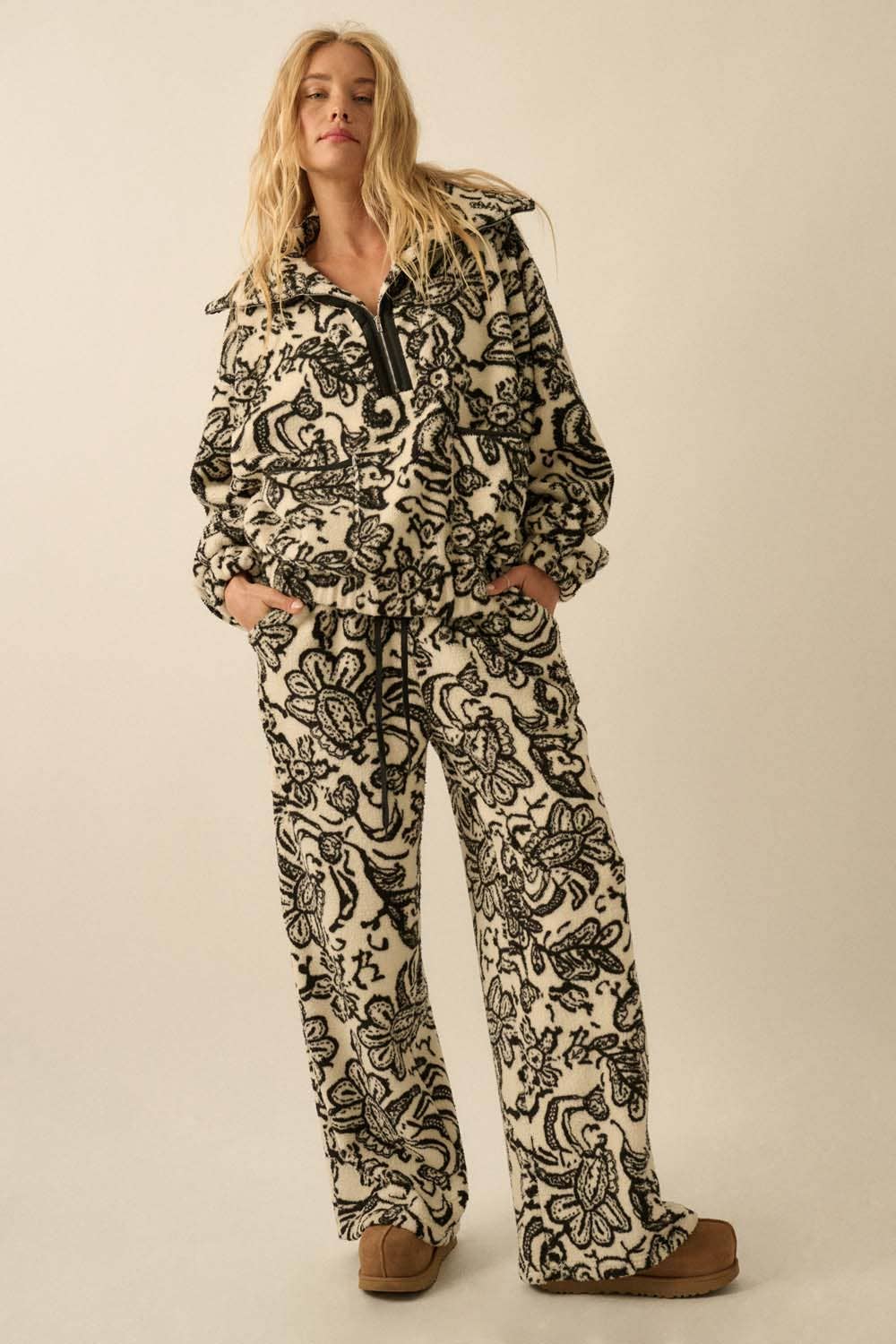 Paisley Half-Zip Jacket