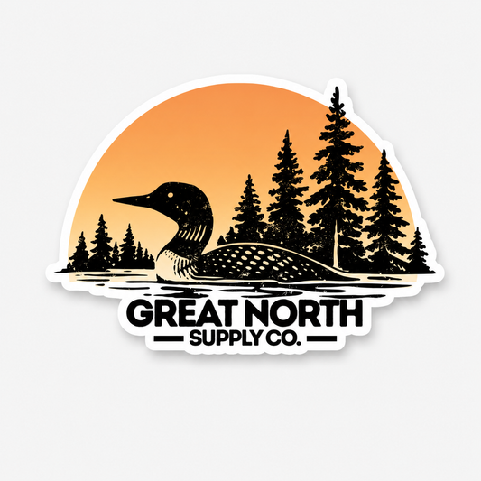 Great North Supply Co. Loon Logo Sticker