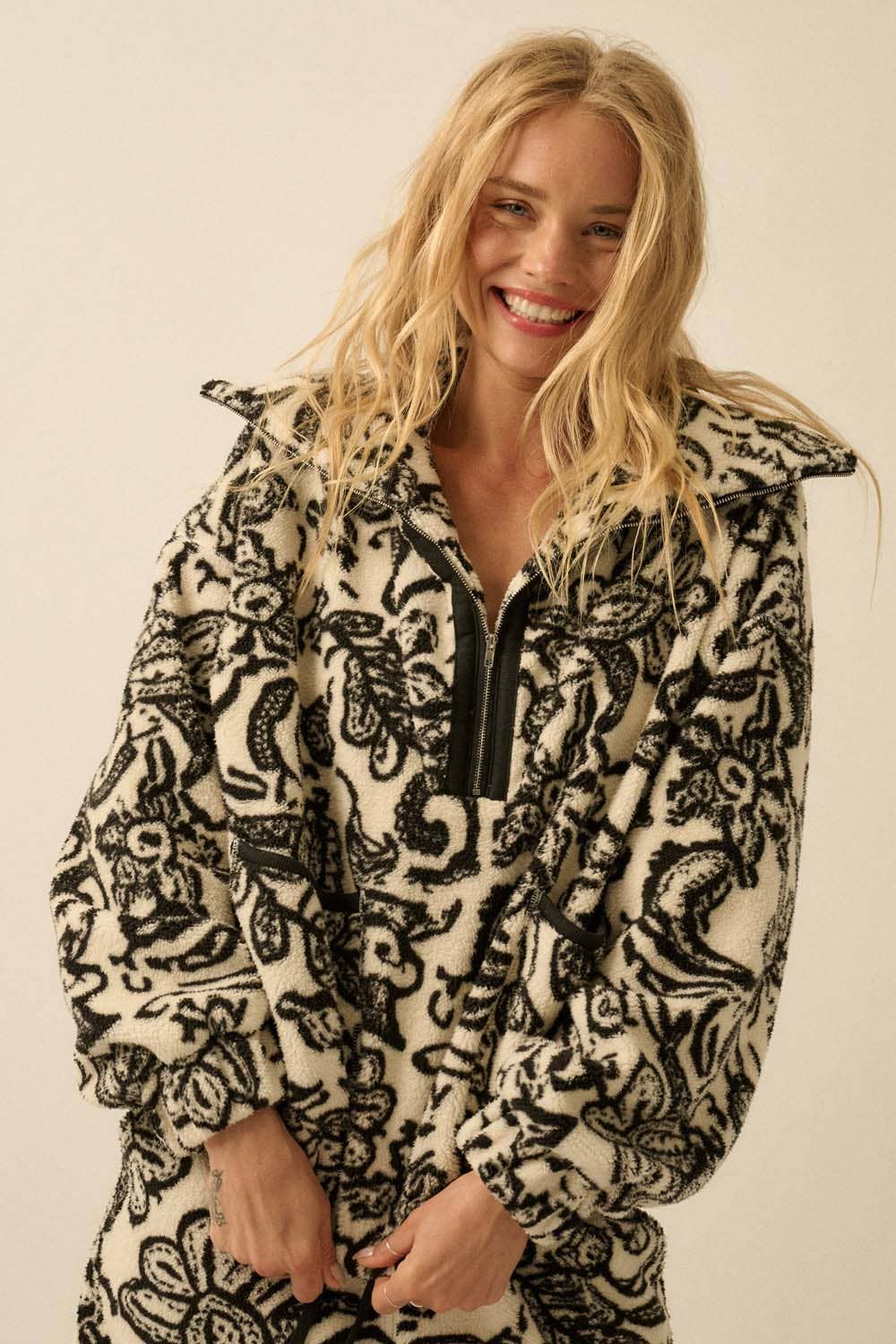 Paisley Half-Zip Jacket