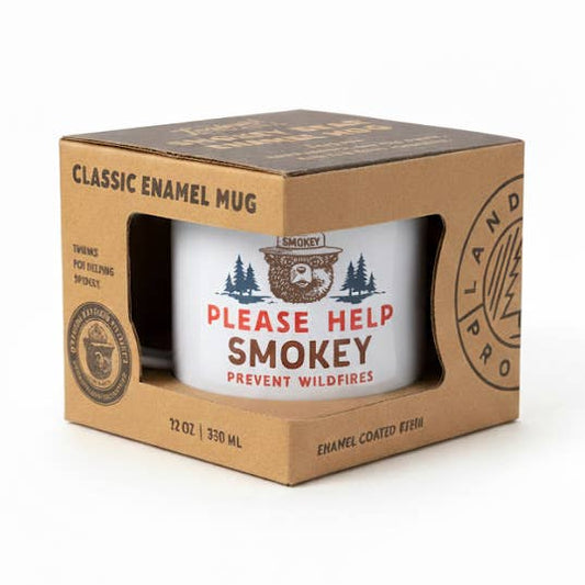Please Help Smokey Enamelware Mug