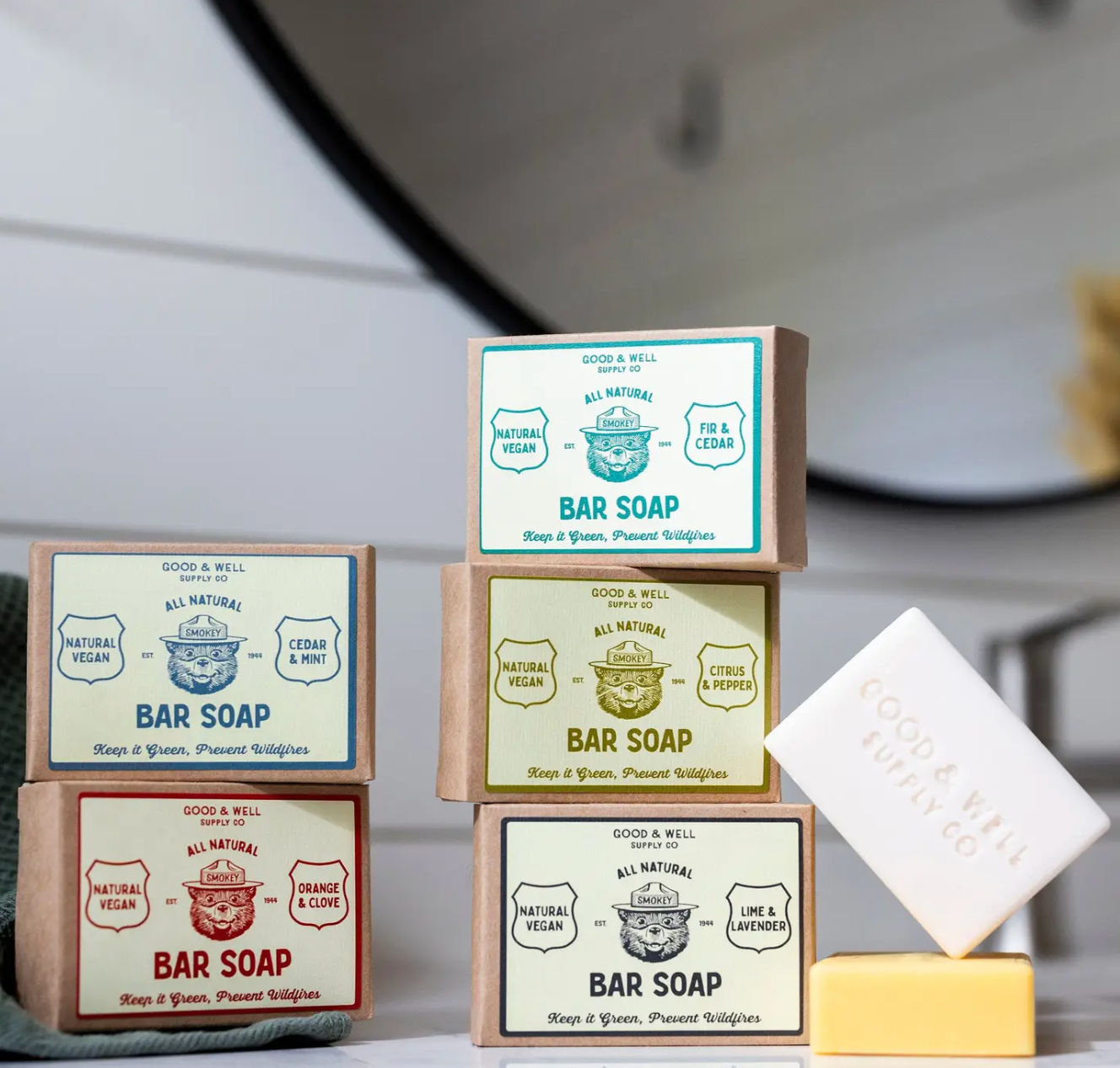 Vetiver & Cedar Smokey Bear Bar Soap