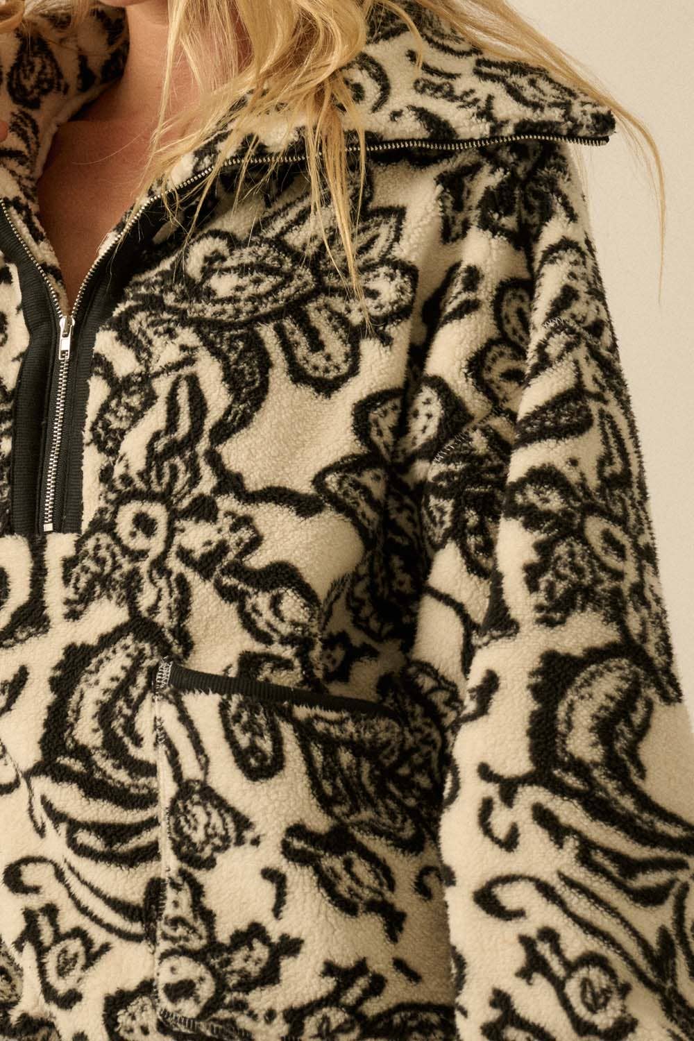 Paisley Half-Zip Jacket
